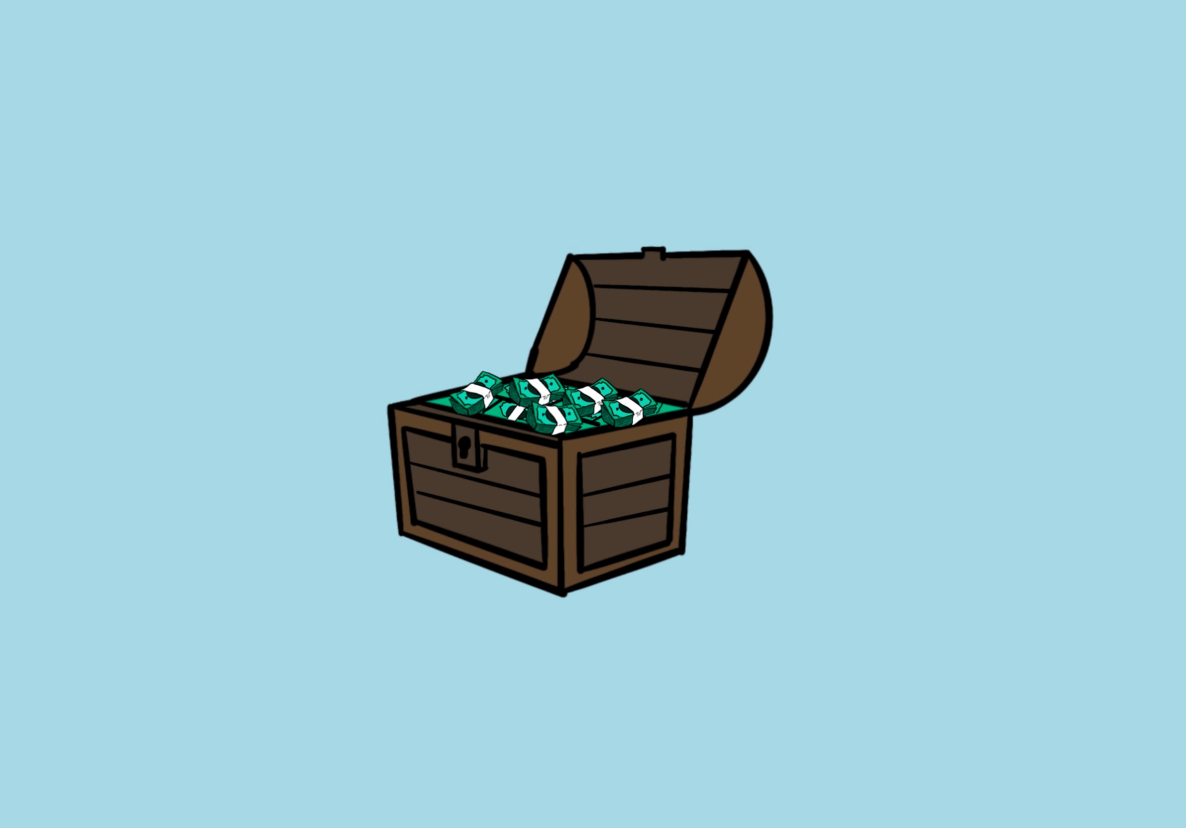 treasure chest full of cash